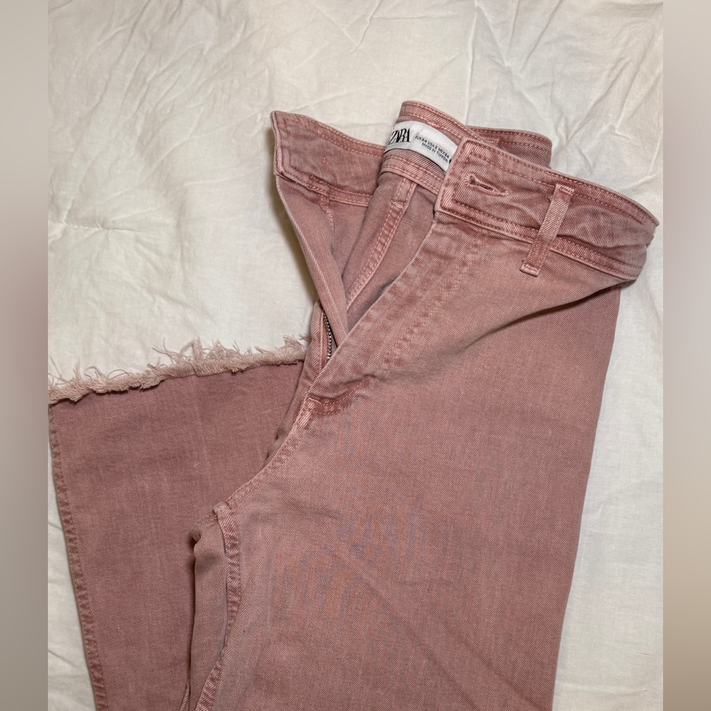 Zara Dusty Pink High Waisted Jeans Size 2 - Picture 13 of 16